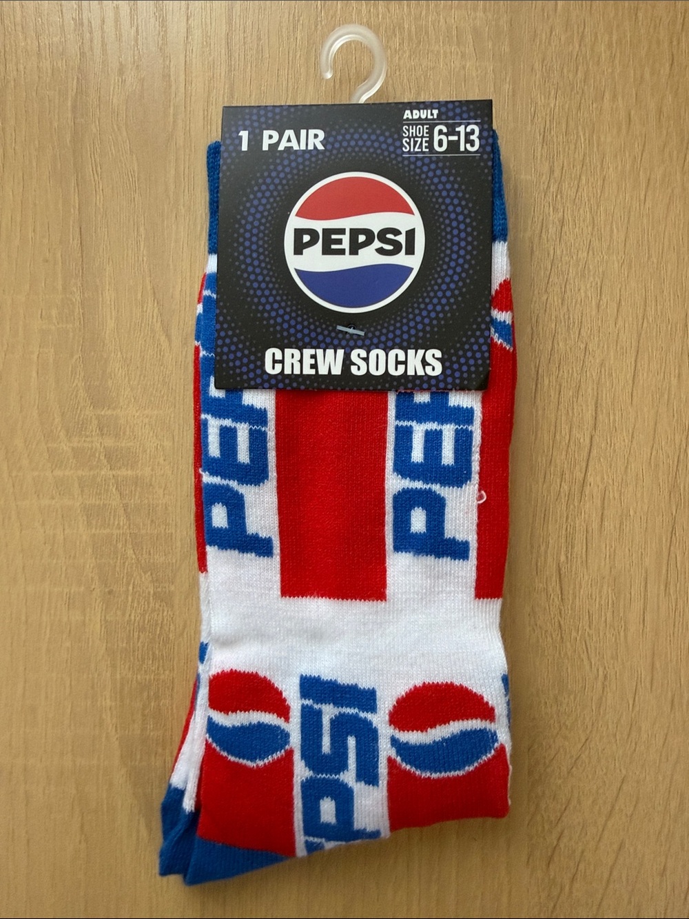 ⭐️ Bundle 5 for $13 • Pepsi Logo Crew Socks in Red, White and Blue